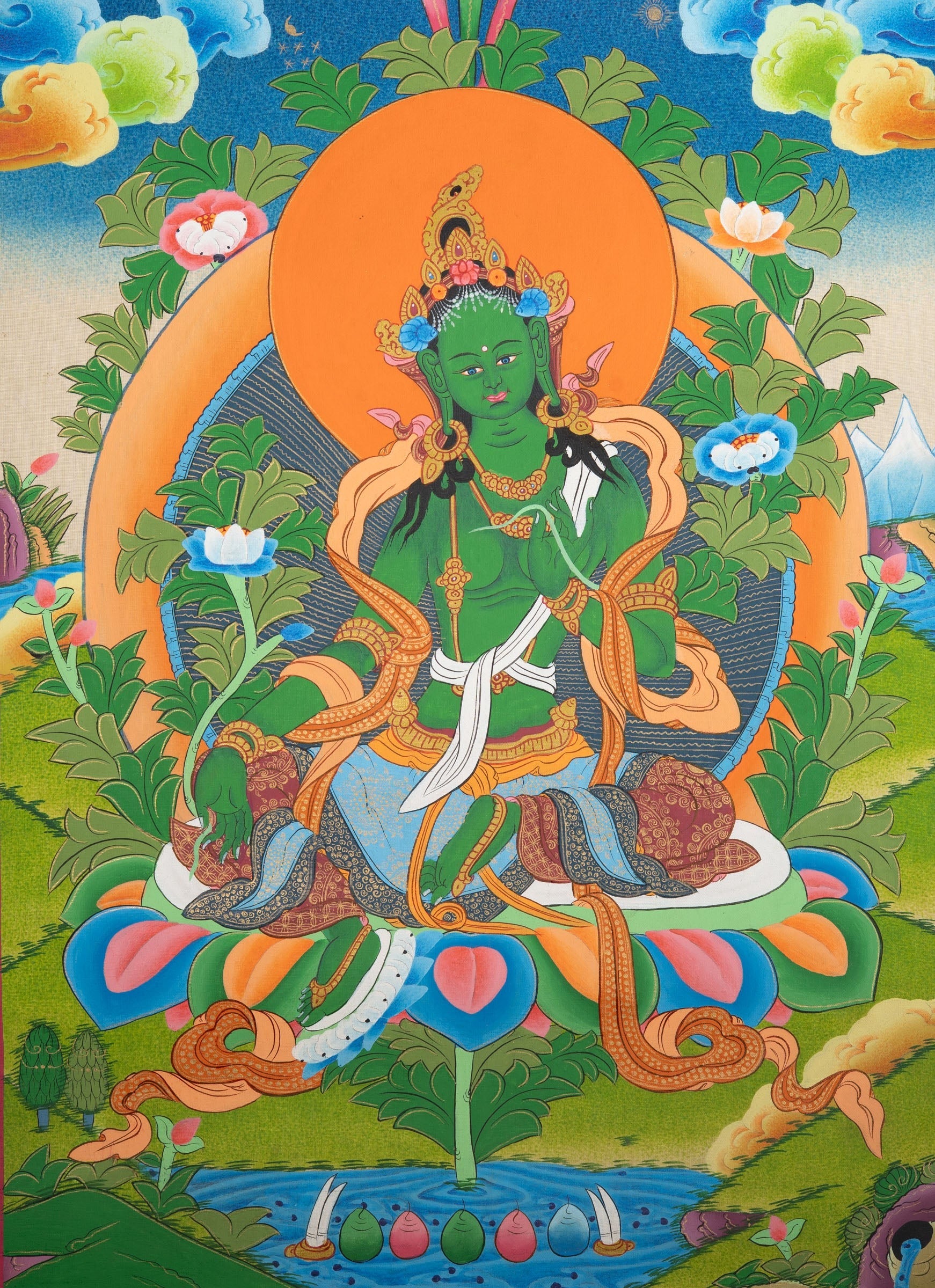Green Tara Thangka